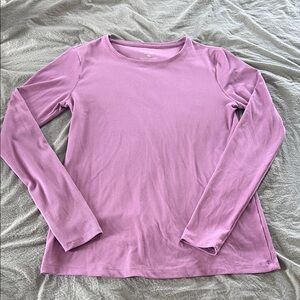 Women's Nine West Long Sleeve Soft Spun Purple Top